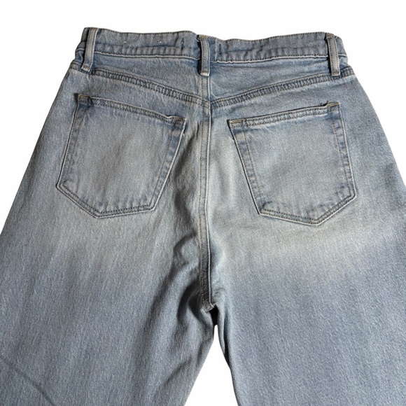 LOFT The Straight Jeans | Size 27 (4) | Raw Hem Vintage Medium Wash Denim - Picture 8 of 14